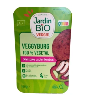 Hamburguesa (jardin bio) Shitake y Pimientos 100% vegetal Bio 160g AHIMSA