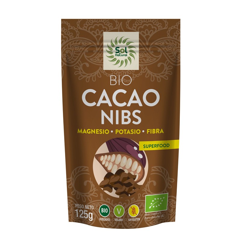 Cacao nibs crudo (raw) bio 125g Sol Natural