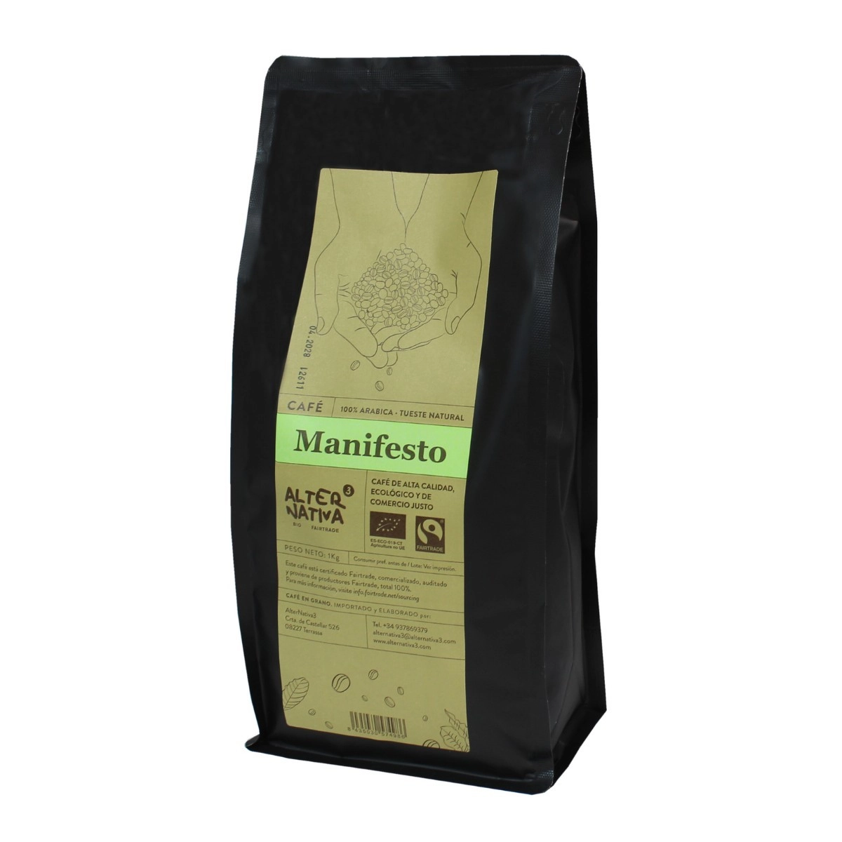 Cafe Manifesto Bioarabica en grano bio 1kg Alternativa 3