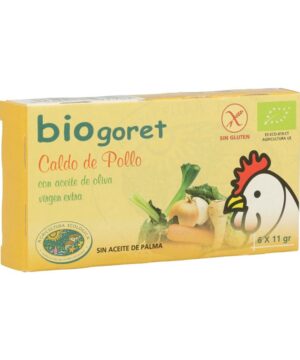 Caldo de pollo con verduras en cubitos bio 6x11g BioGoret