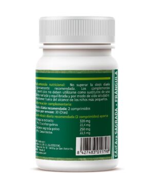 Cascara sagrada+Frangula 500 mg 60 comprimidos Sotya - Imagen 2
