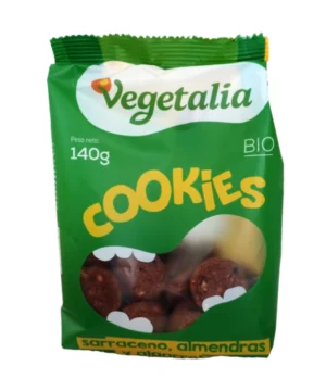 Cookies sarraceno, algarroba, almendra, agave Bio 140g Vegetalia