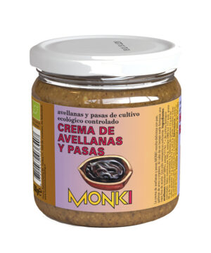 Crema de Avellanas y Pasas Bio 330g Monki