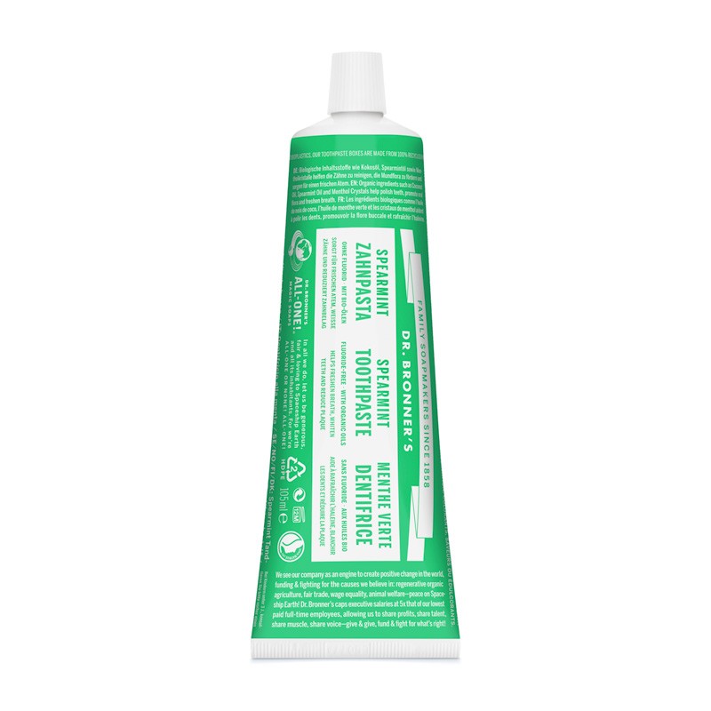 Dentifrico de Hierbabuena 140g Dr.Bronner's