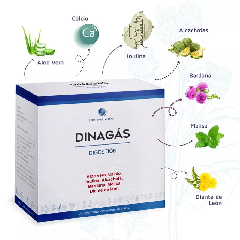 Dinagas 4 Digestion 20 viales Mahen - Imagen 2
