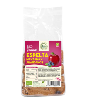 Galletas de espelta manzana y arandano bio 175 g Sol Natural