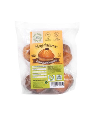 Magdalenas rellenas de chocolate sin gluten 5u Sol Natural