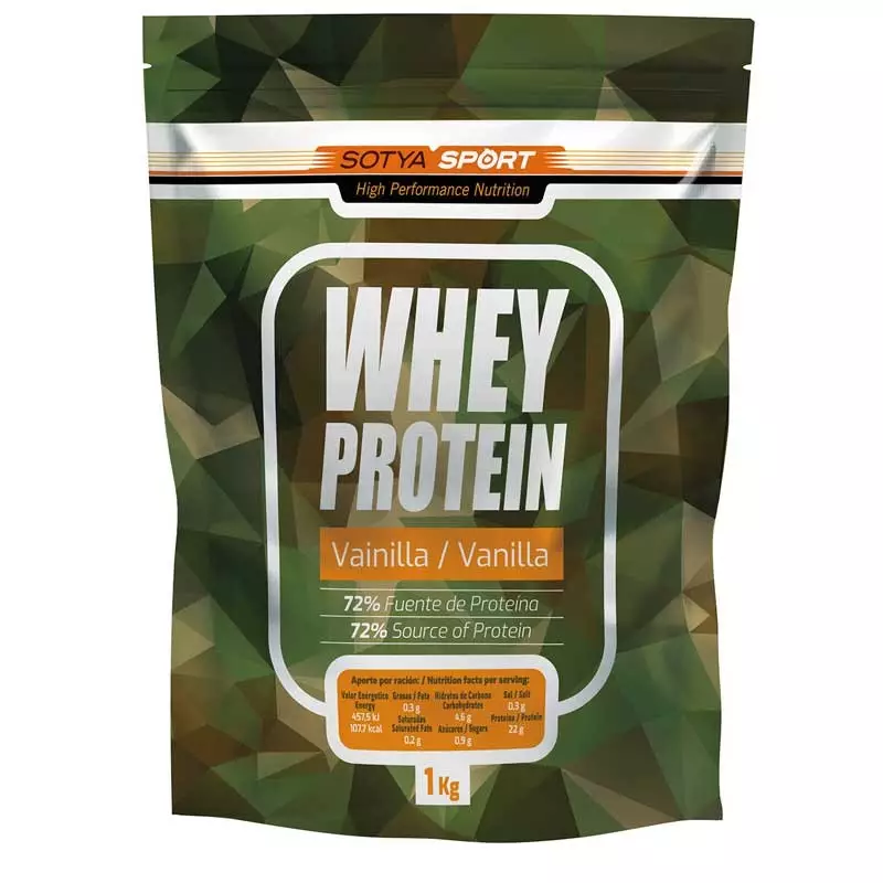 Proteina Whey de suero de leche vainilla Doypack 1 kg Sotya