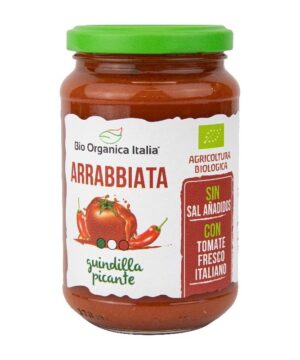 Salsa de tomate arrabiata picante Bio 325ml Bio Organica Italia