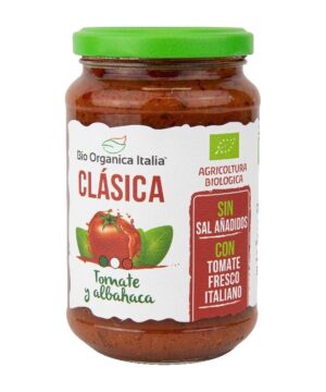 Salsa de tomate clasica con albahaca Bio 350ml Organica Italia