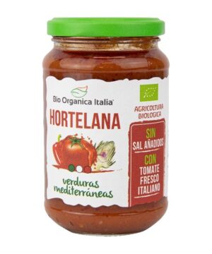 Salsa de tomate hortelana con verduras mediterraneas 325ml Bio Organica Italia