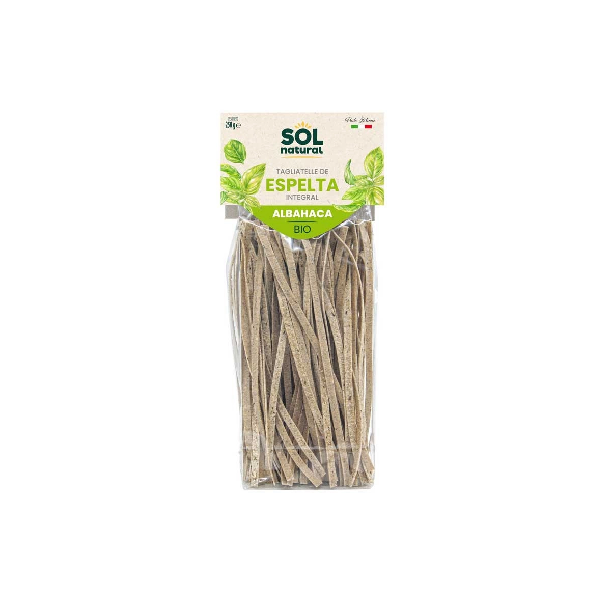 Tagliatelle de espelta con albahaca 250 g Sol Natural