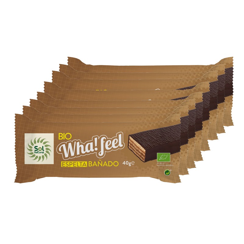 Whafeel Bañado Espelta integral y Cacao bio 16x40g Sol Natural